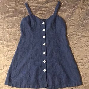 Zara linen button dress